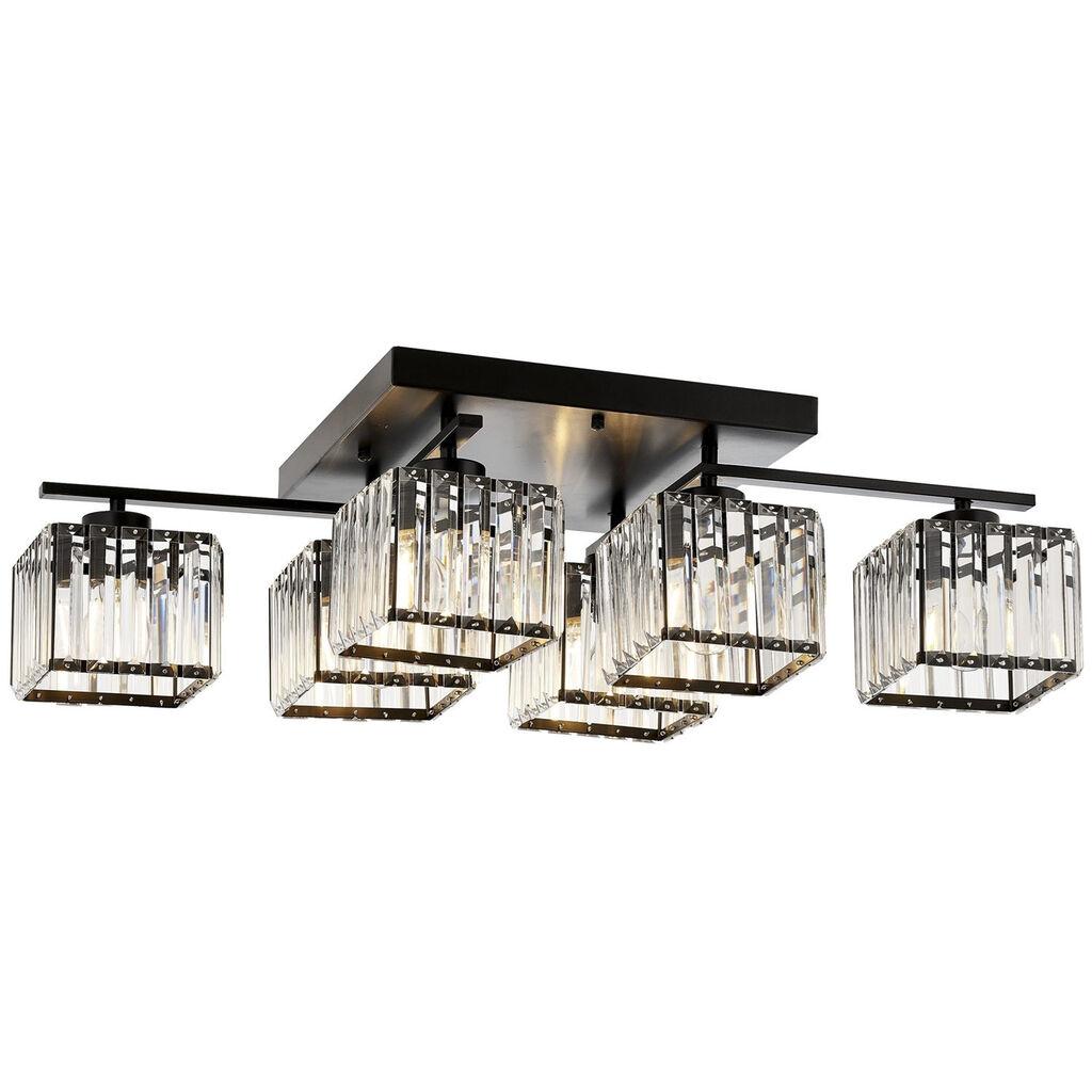 Opviq Luster Av-1795-6Bsy, 80x40 cm, 6xE27, црна