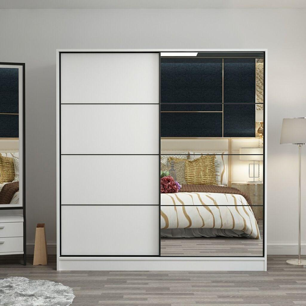 Гардеробер Hanah Home Кејл 180x190x52 см Бела