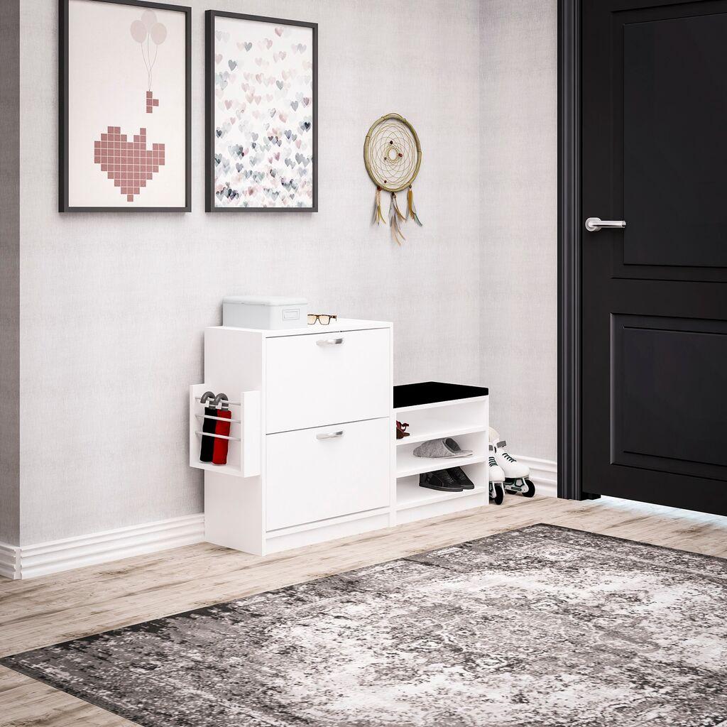 Hanah Home TREND Полица за чевли, бела