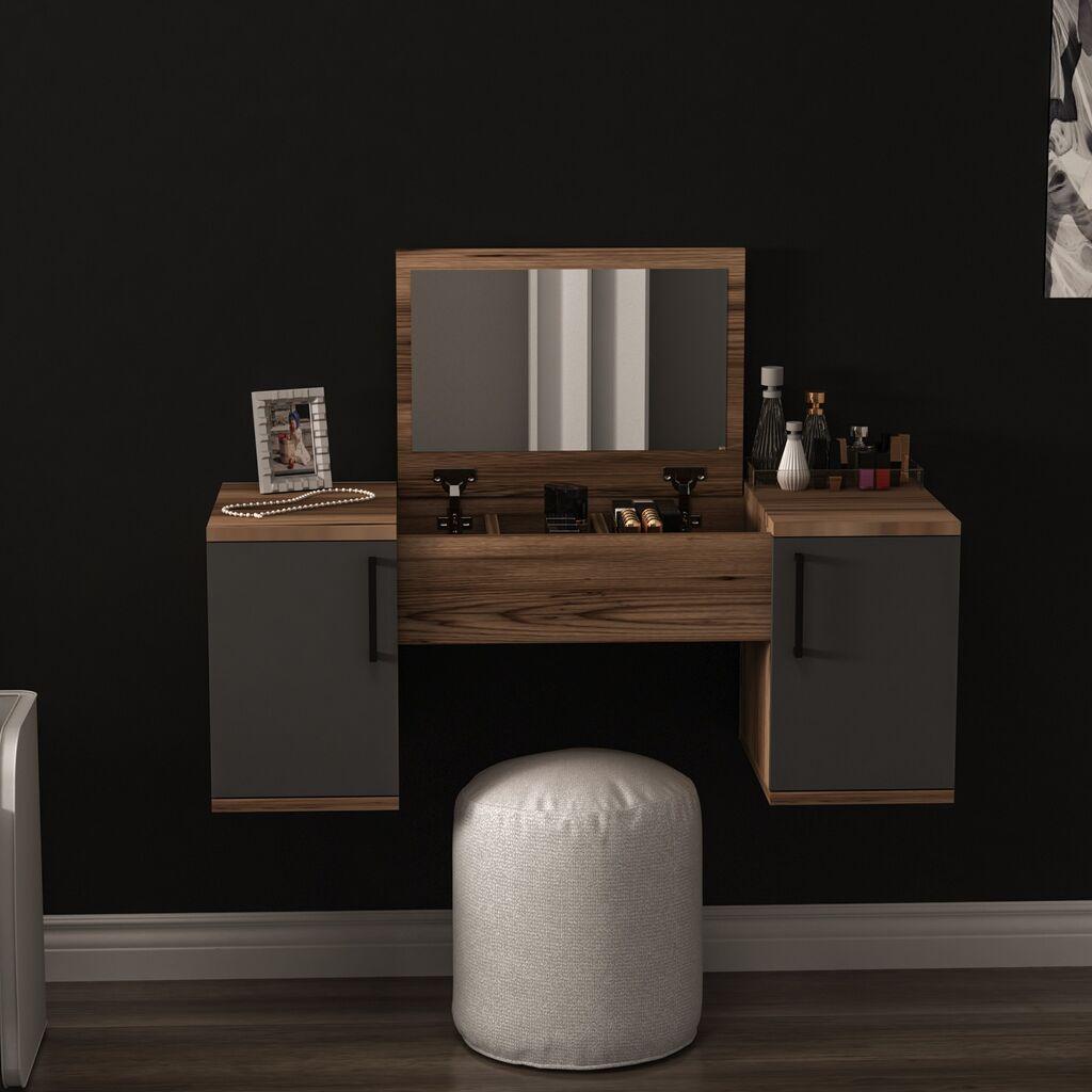 Hanah Home Маса за шминкање 74,1x100x35,5 см, орев
