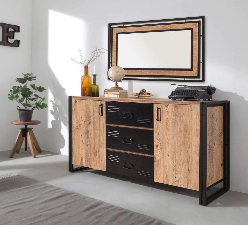 Комода Hanah Home Cosmo Rio 160x80x45cm беж-црна