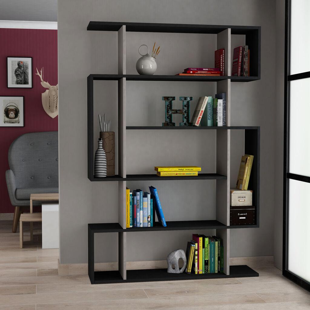 Полица Hanah Home 110x161x25.5cm Антрацит-Светло кафеава