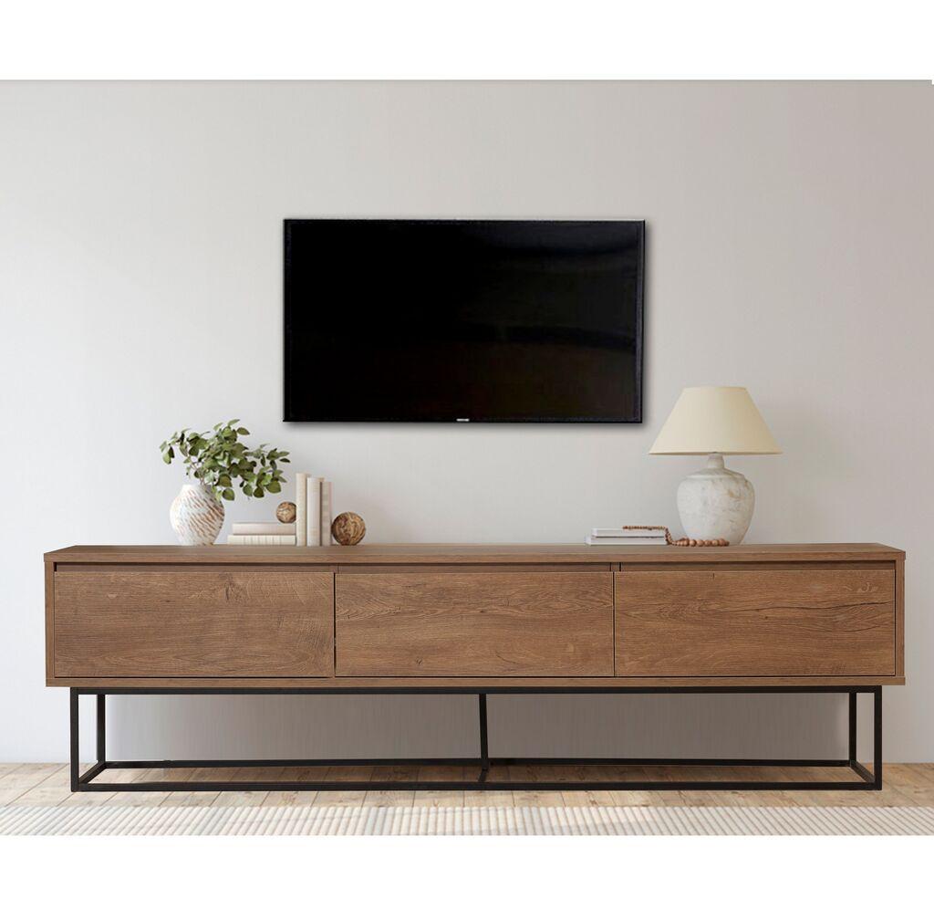 Hanah Home Milo 180 863SPH5106 полица за телевизор, кафеава
