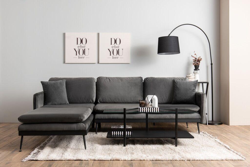 Atelier del Sofa Аголна Гарнитура Reya, Антрацит