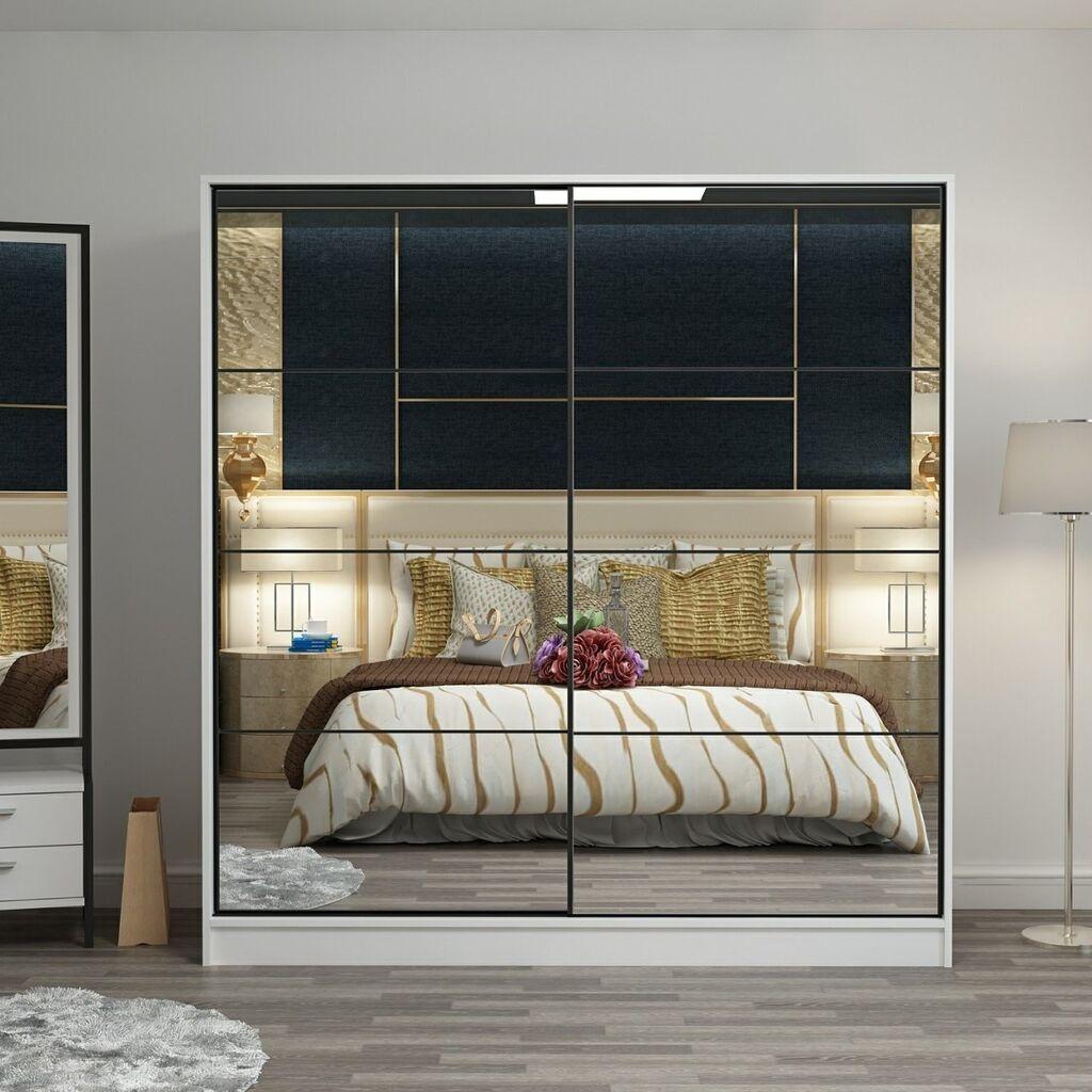 Гардеробер Hanah Home Кејл 220x210x52 см Бела