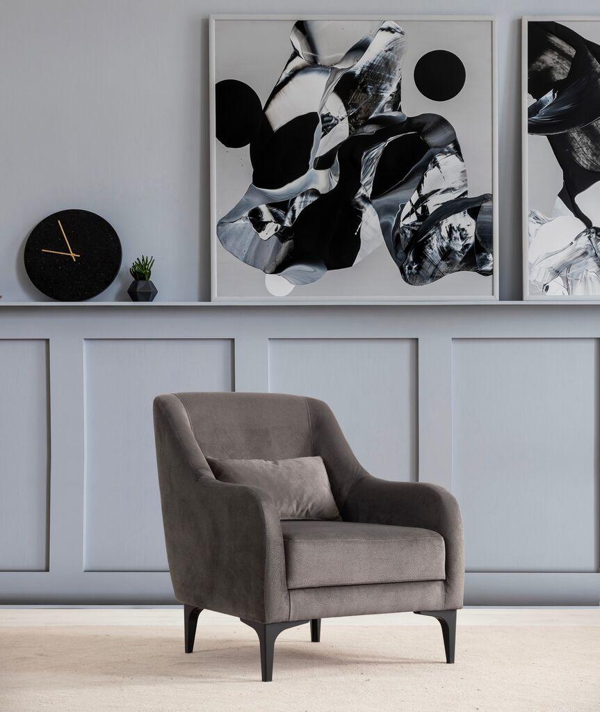 Фотелја Atelier del Sofa Astana 60 x 81 x 72 см Антрацит