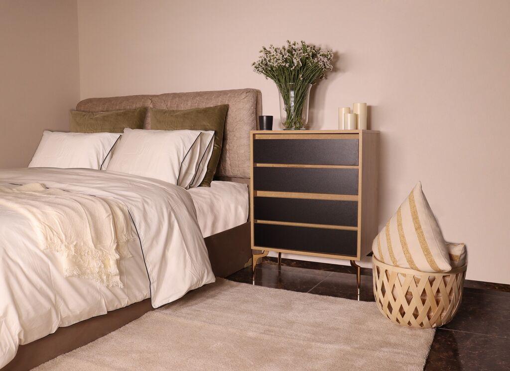 Комода Hanah Home YUNA 70x86x40cm даб-црна