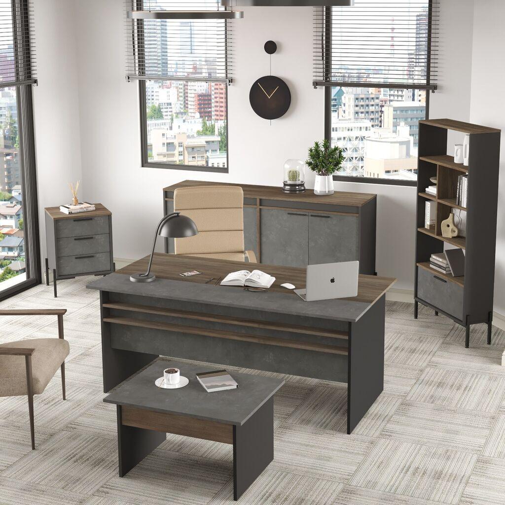 Hanah Home Канцелариски сет 5/1, сребрено-антрацит