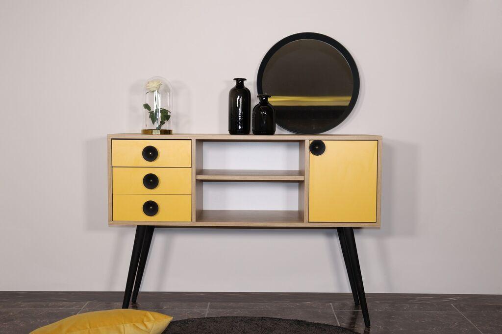 Комода Hanah Home HAVANA 120x80x40см дабова-жолта