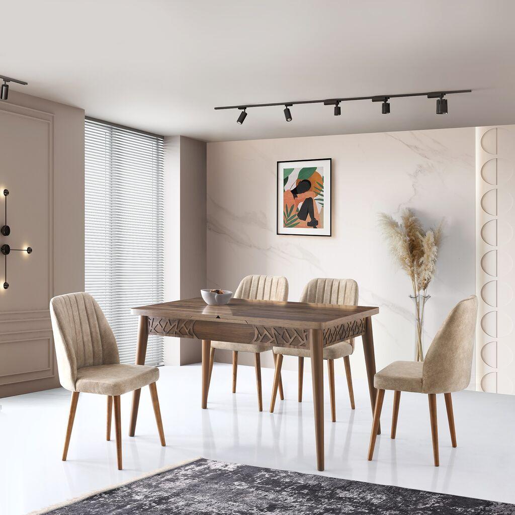 Трпезариска маса Hanah Home Mira 130x75x80cm орев