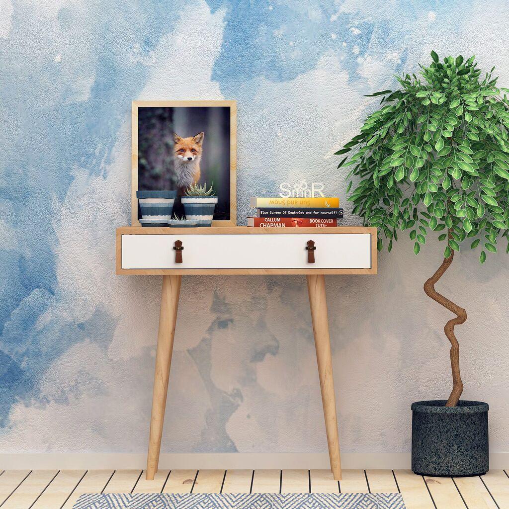 Hanah Home Dokka Комода, кафеаво-бело