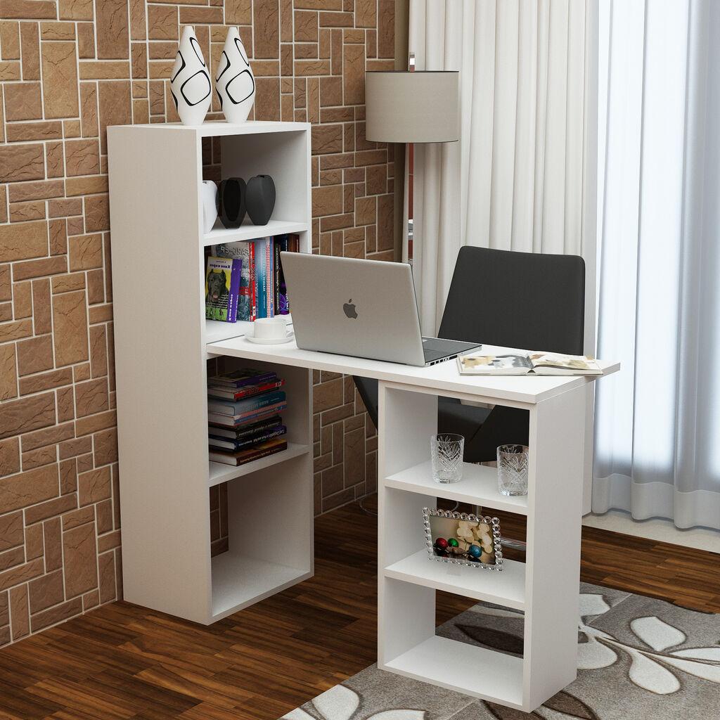 Биро Hanah Home Last White 90x70x40 см, бело