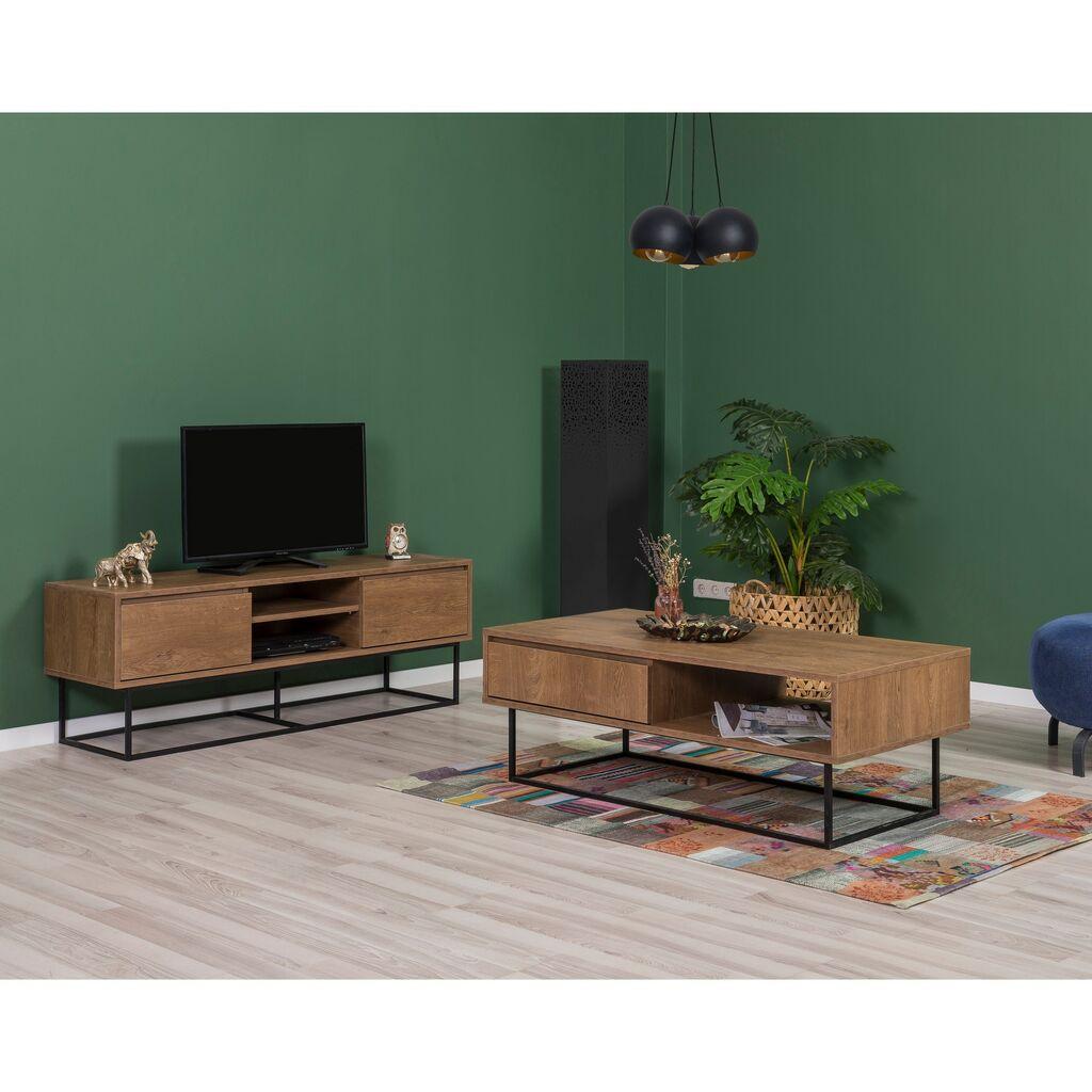 Hanah Home Set ТВ комода и клуб маса од орев