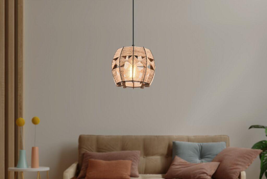 Opviq Chandelier Barril Jute, 60cm, E27