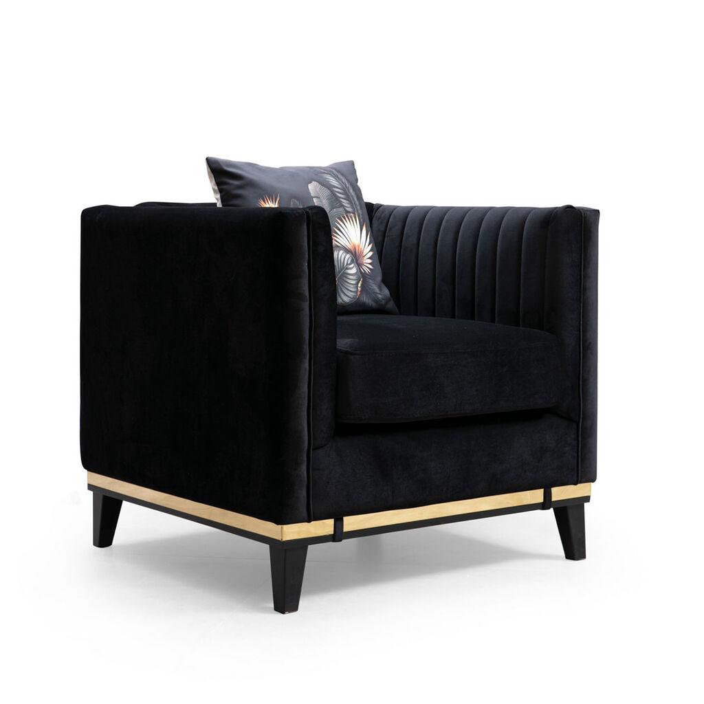 Фотелја Atelier del Sofa Bellino 85x75x83cm црна