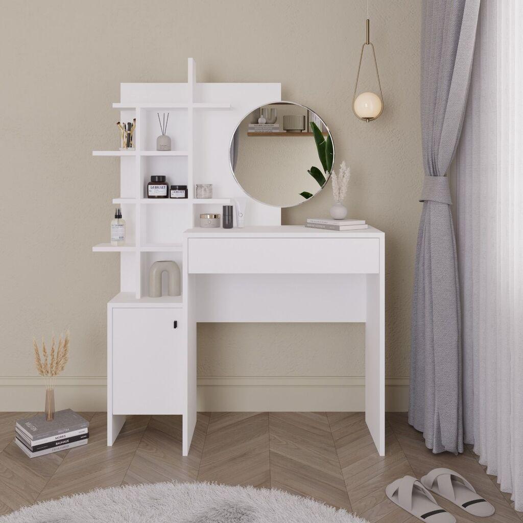 Маса за шминкање Hanah Home 71,5x83x35 см бела