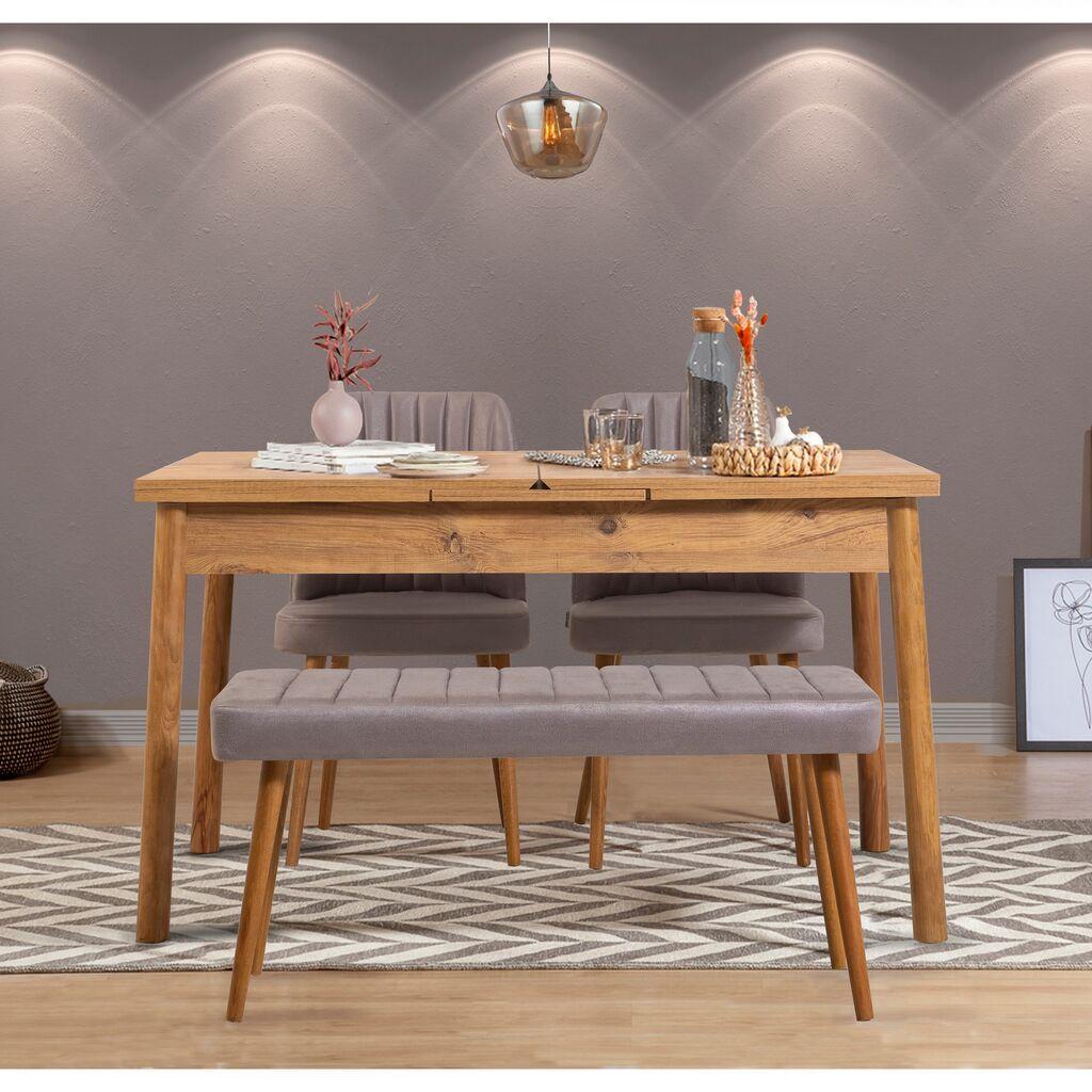 Трпезариски сет Hanah Home Santiago, кафеаво-сив