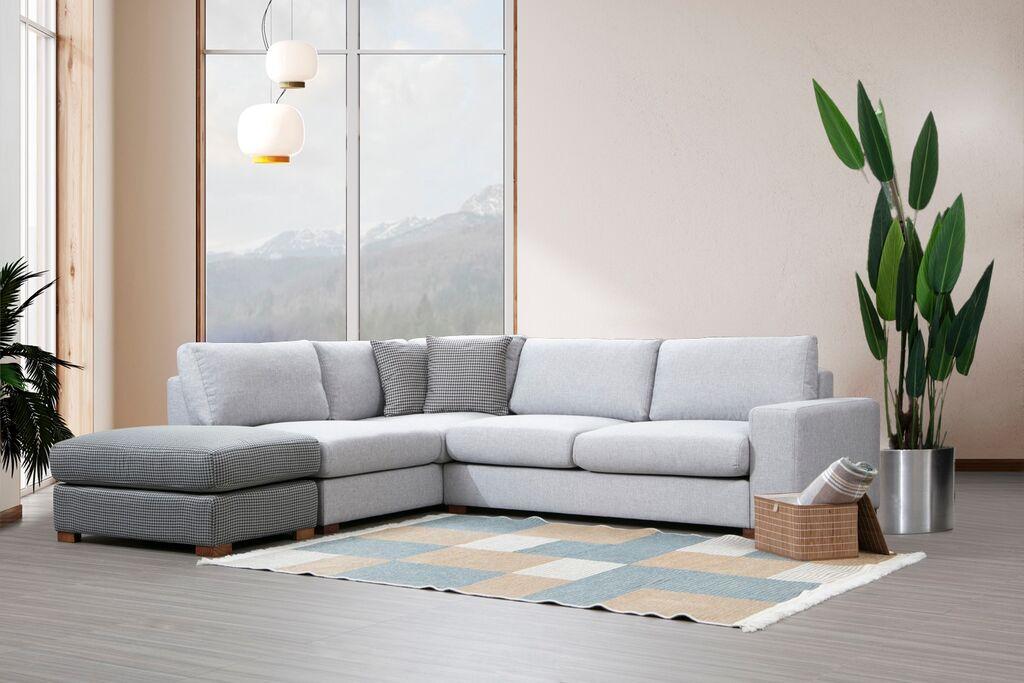 Аголна софа Atelier del Loop 1 95x85x246cm Сива