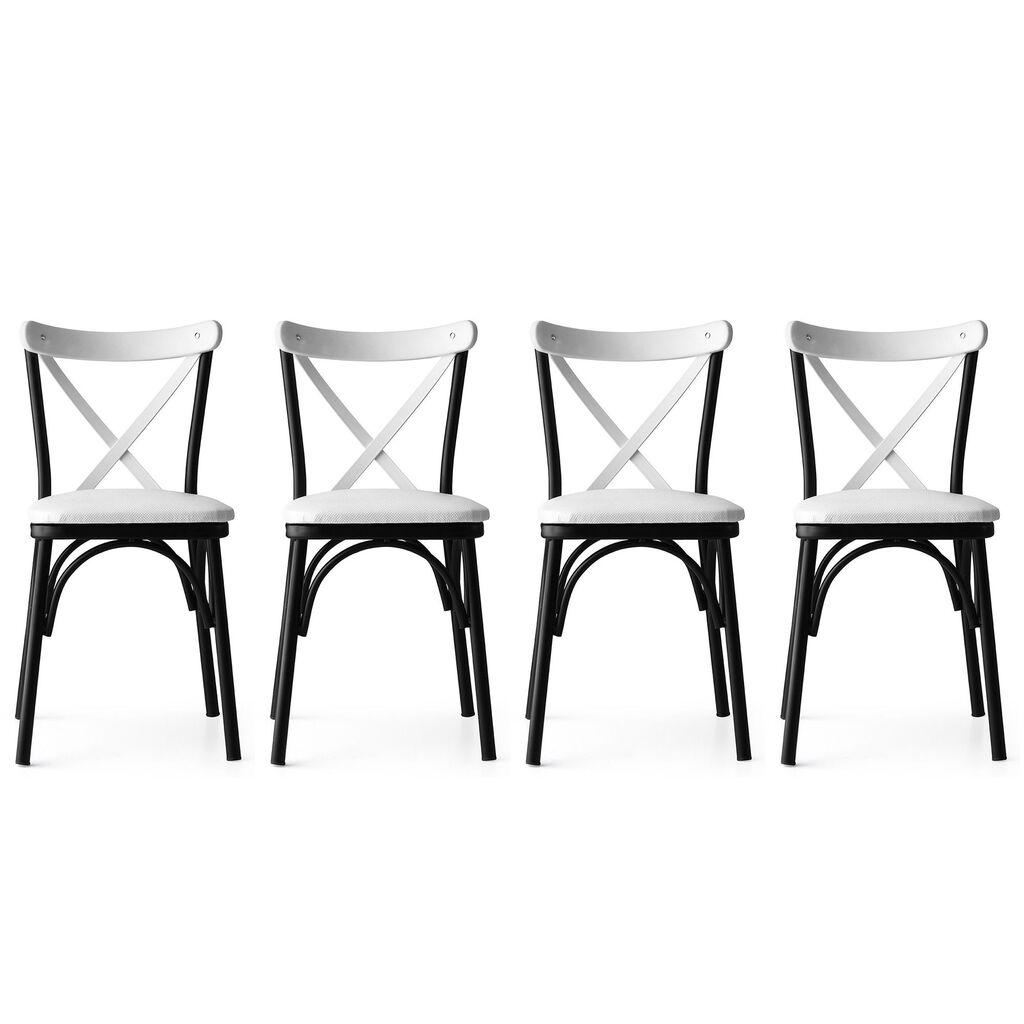 Комплет од 4 трпезариски столчиња Hanah Home, Ecole White