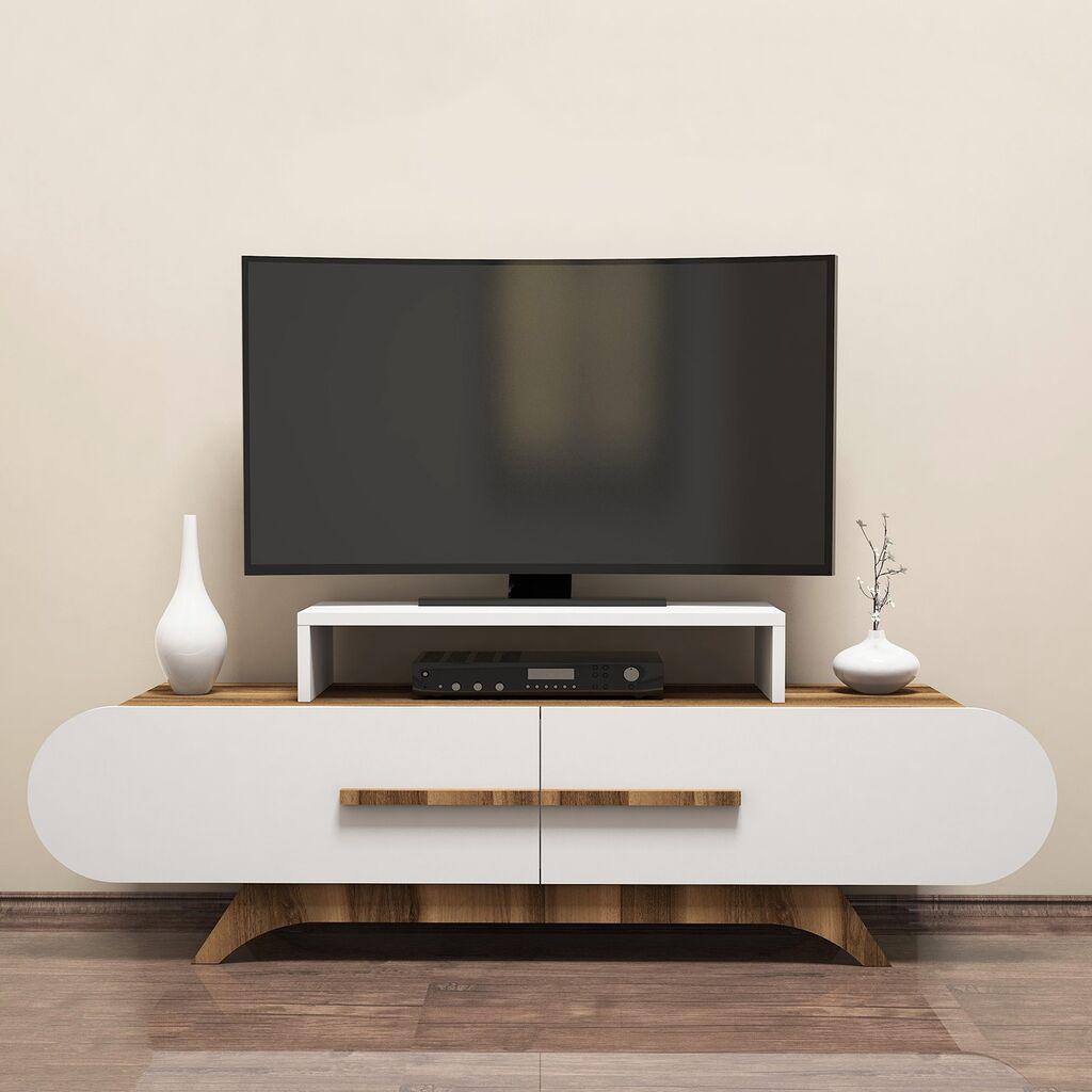 Hanah Home Rose 845HCT3049 Полица за телевизор, кафеаво-бела