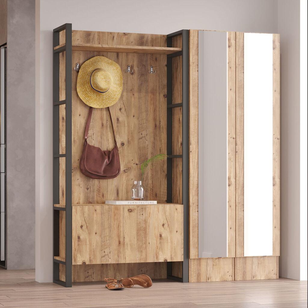 Hanah Home ML17 A Полица за чевли, кафеава