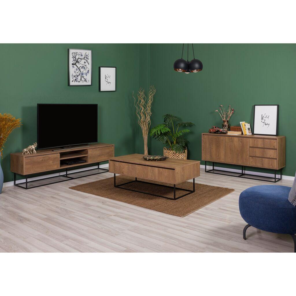 Hanah Home Set ТВ комода и клуб маса од орев