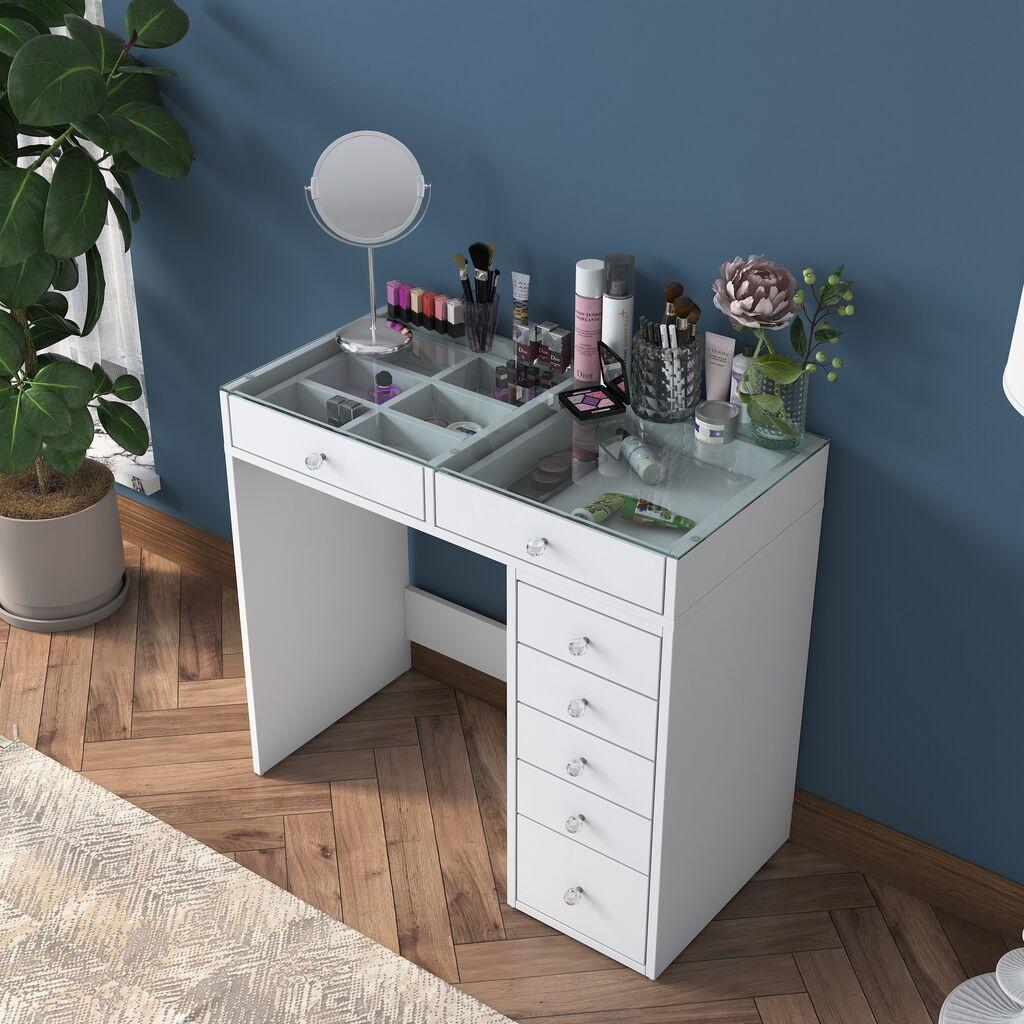 Hanah Home Тоалетна Маса Бела