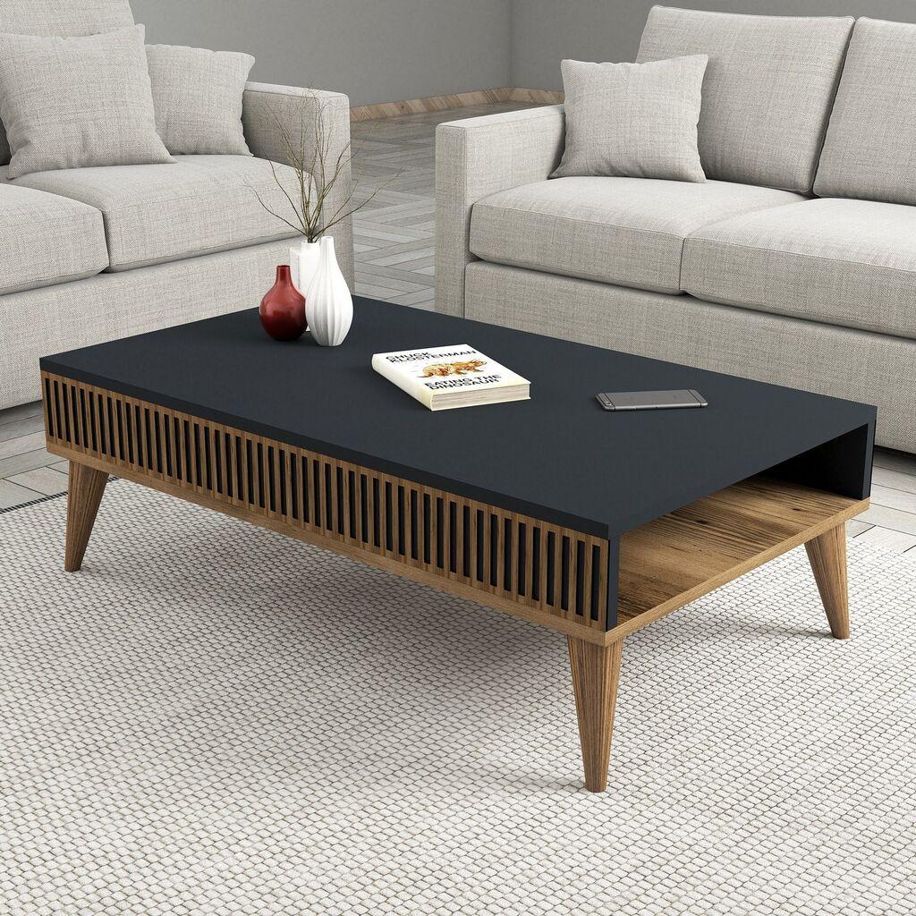 Маса за дневна соба Hanah Home Milan, сиво-кафеава