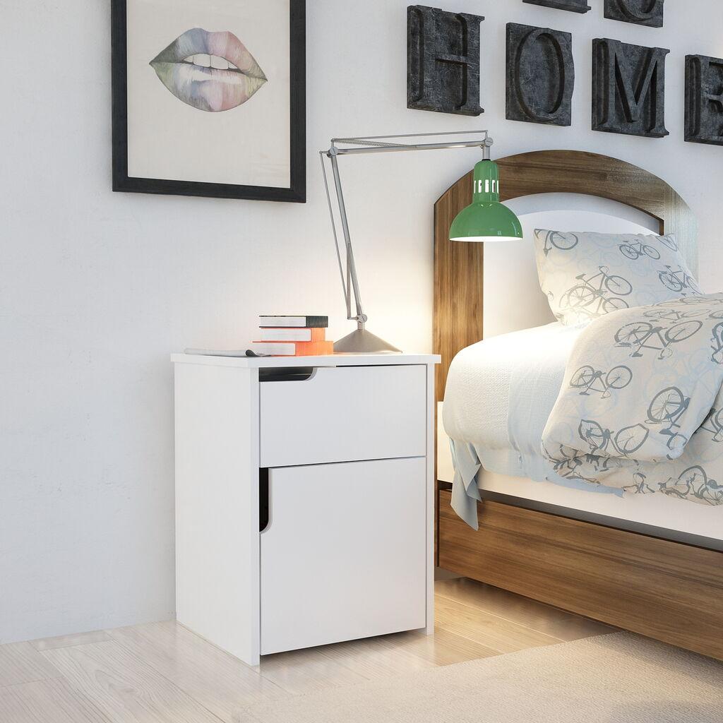 Ноќна масичка Hanah Home Asra 45x60x40cm бела
