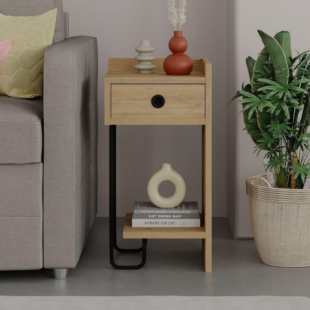 Hanah Home Ноќно масиче 32X61X30 Cm Даб