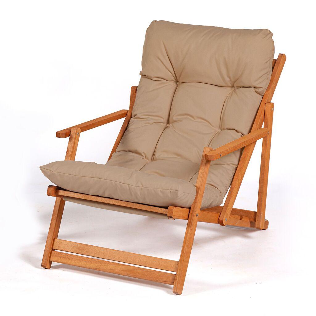 Стол за градина Hanah Home 66x110x48 см кафеаво-беж