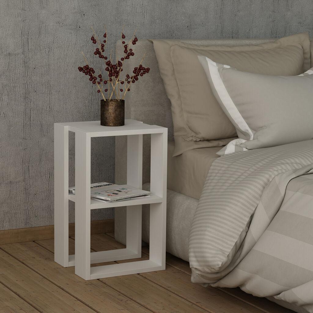 Помошна масичка Hanah Home Lonie, бела