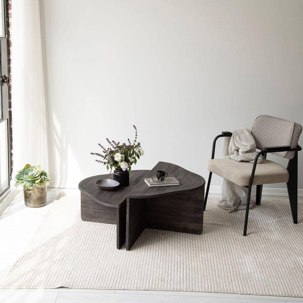 Клуб маса Hanah Home Altopiano, 2 парчиња, антрацит