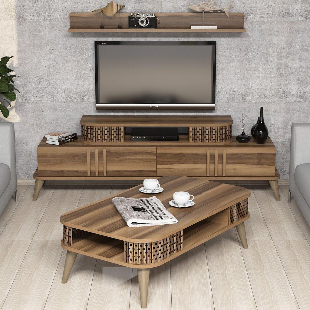Комода и клуб маса Hanah Home Set од орев