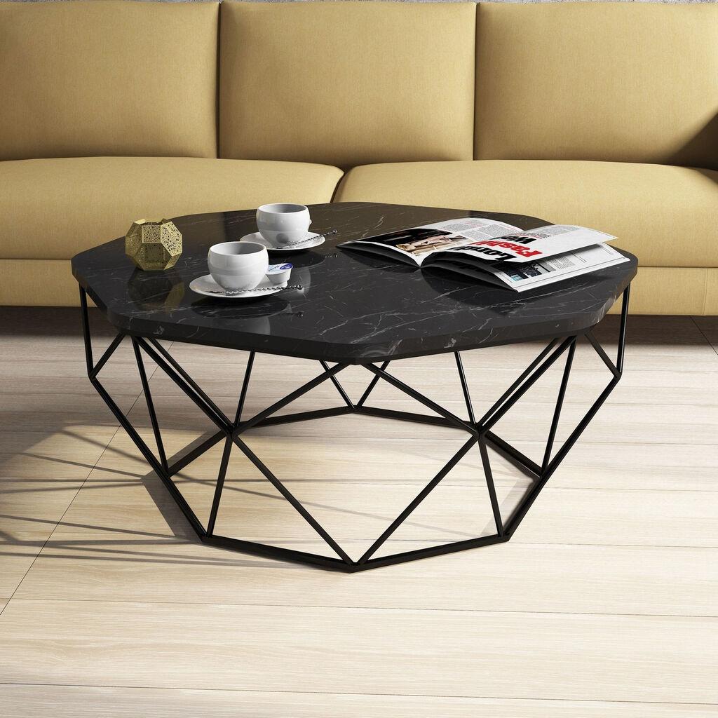 Маса Hanah Home Diamond Club, 90x38x90 см, антрацит