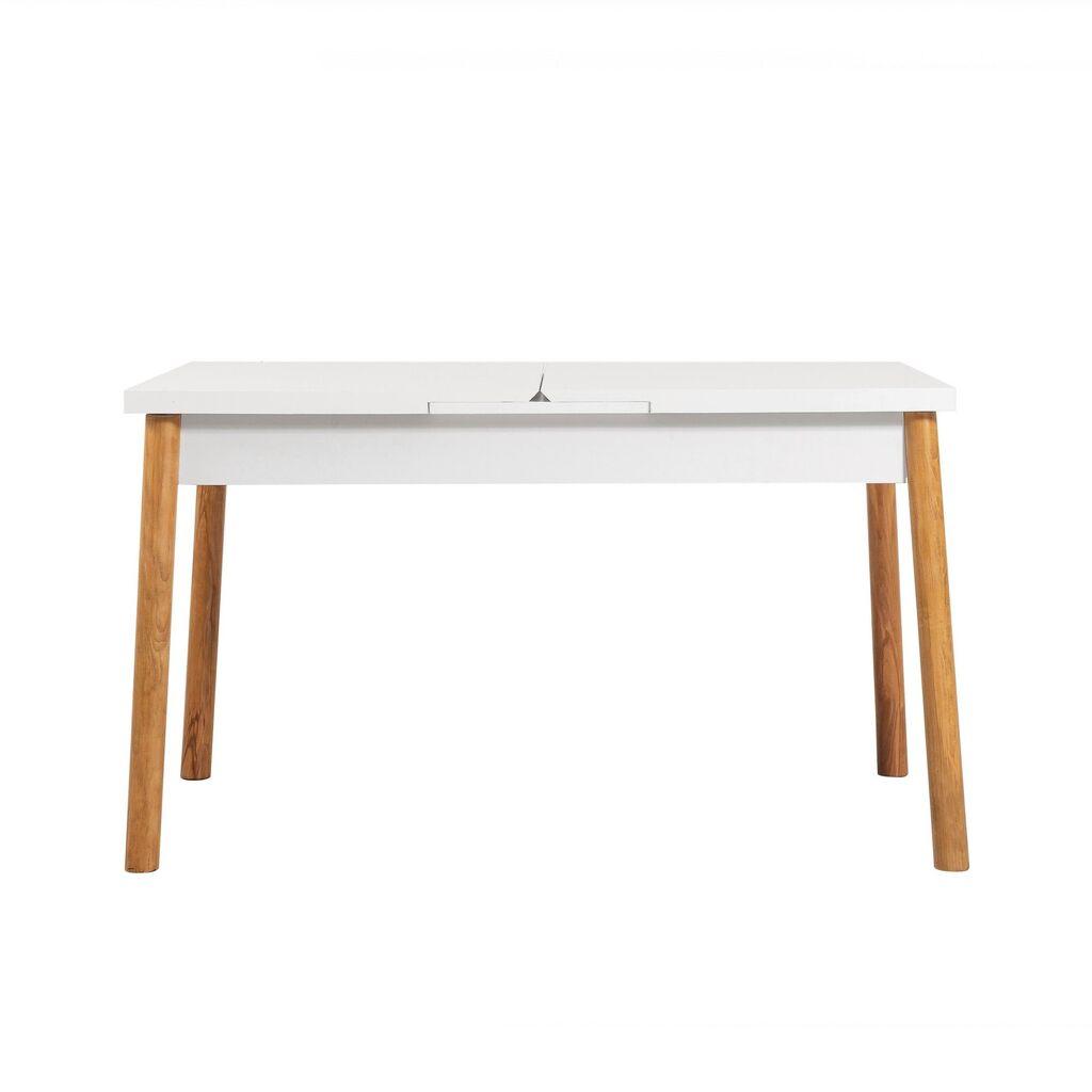 Трпезариска маса Hanah Home Santiago 120x75x75cm беж-бела