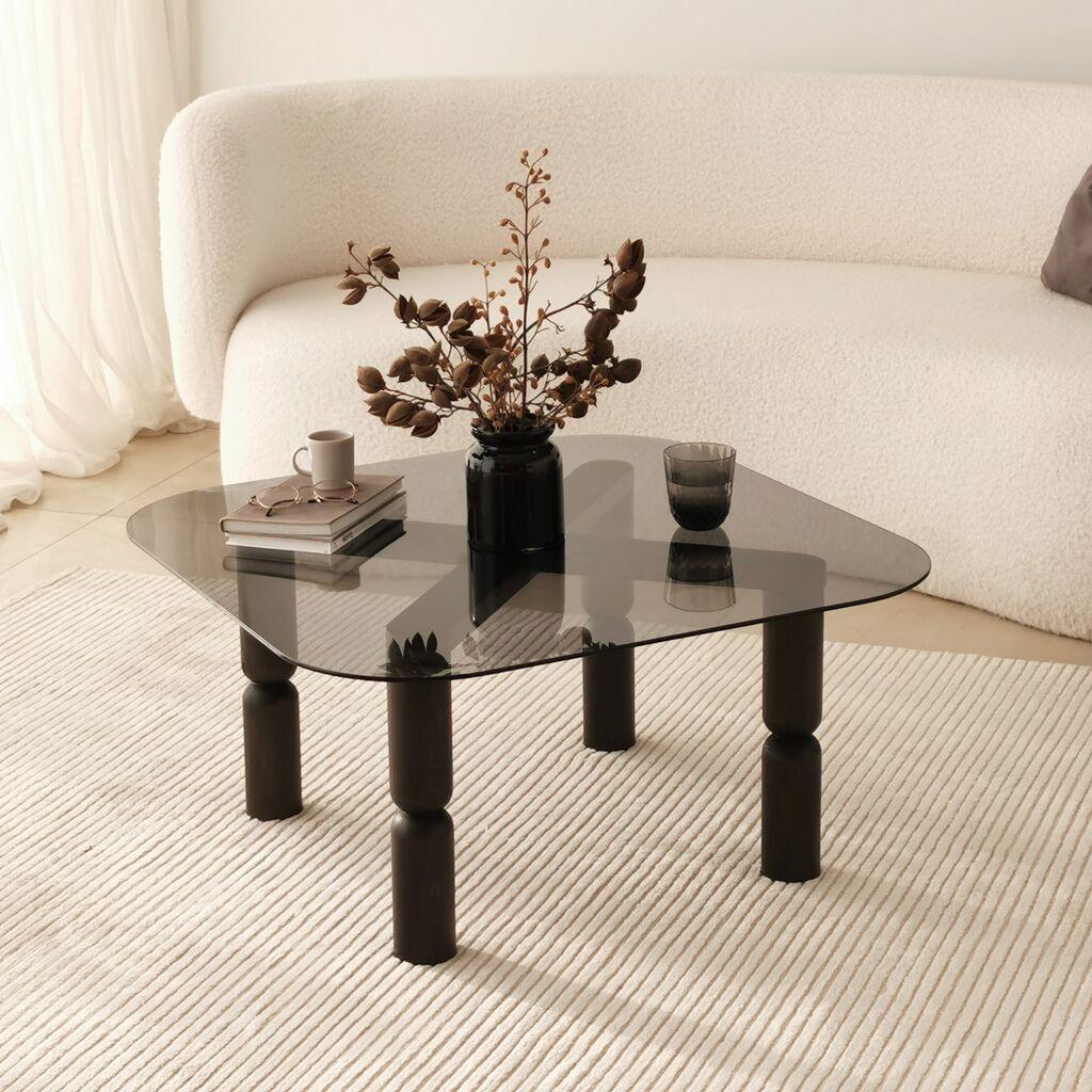 Маса Hanah Home Club Kei 80x40x80cm антрацит-сива