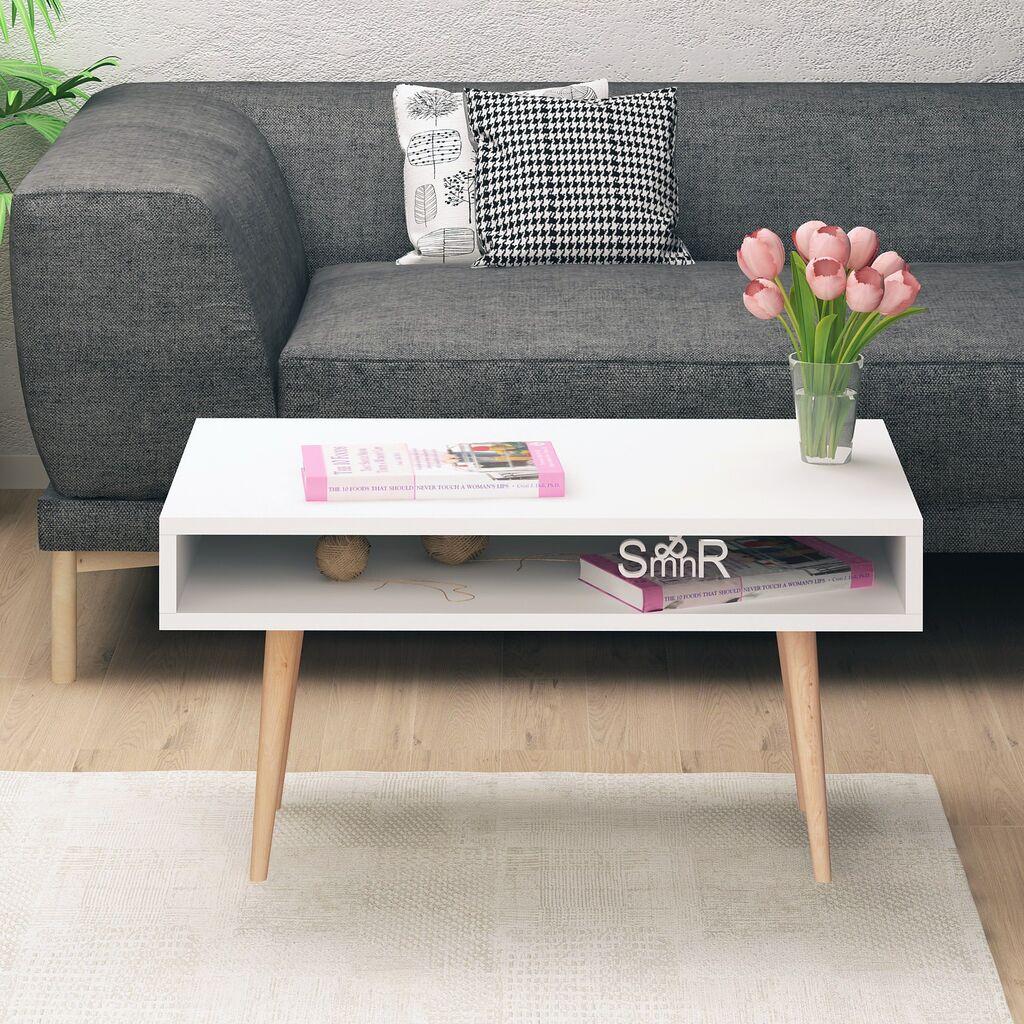 Масичка за кафе Hanah Home Via, бела