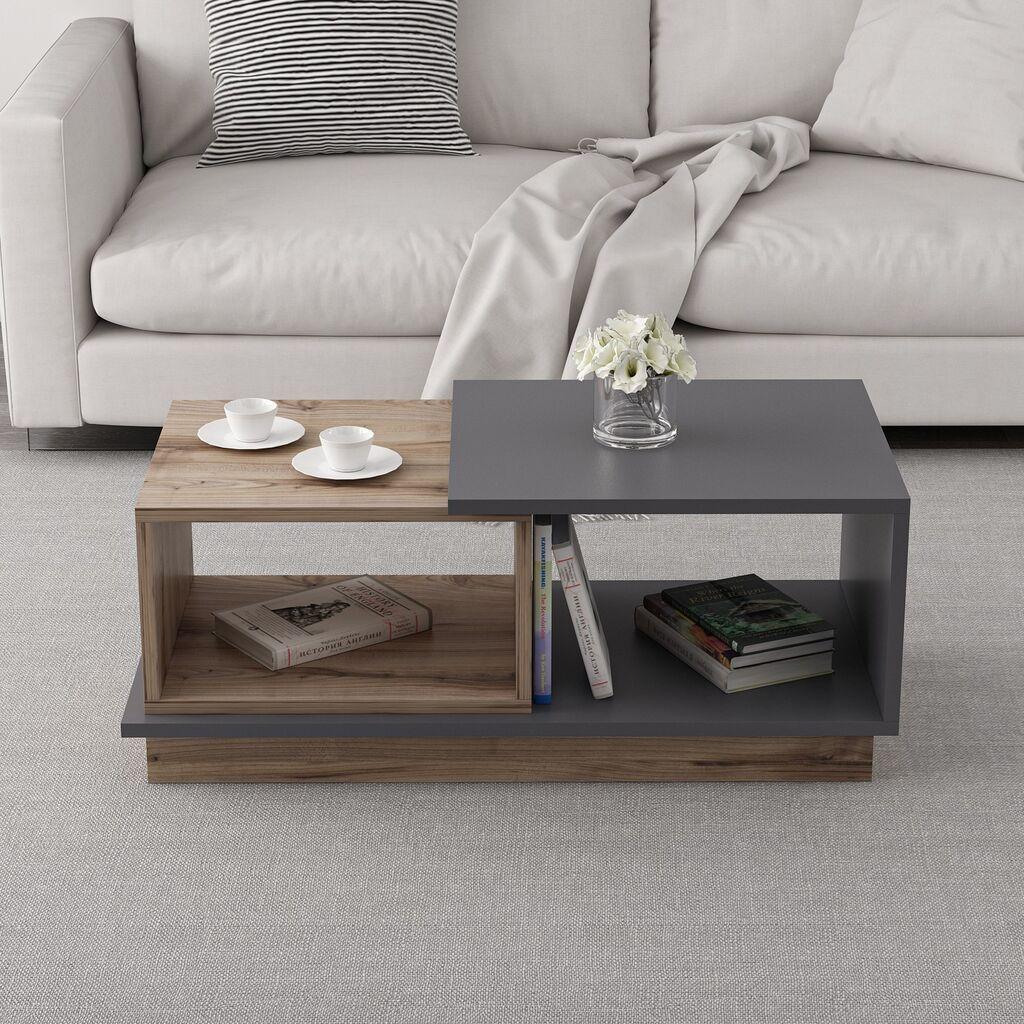 Концепт на маса Hanah Home Club 90x36x45 см антрацит-даб
