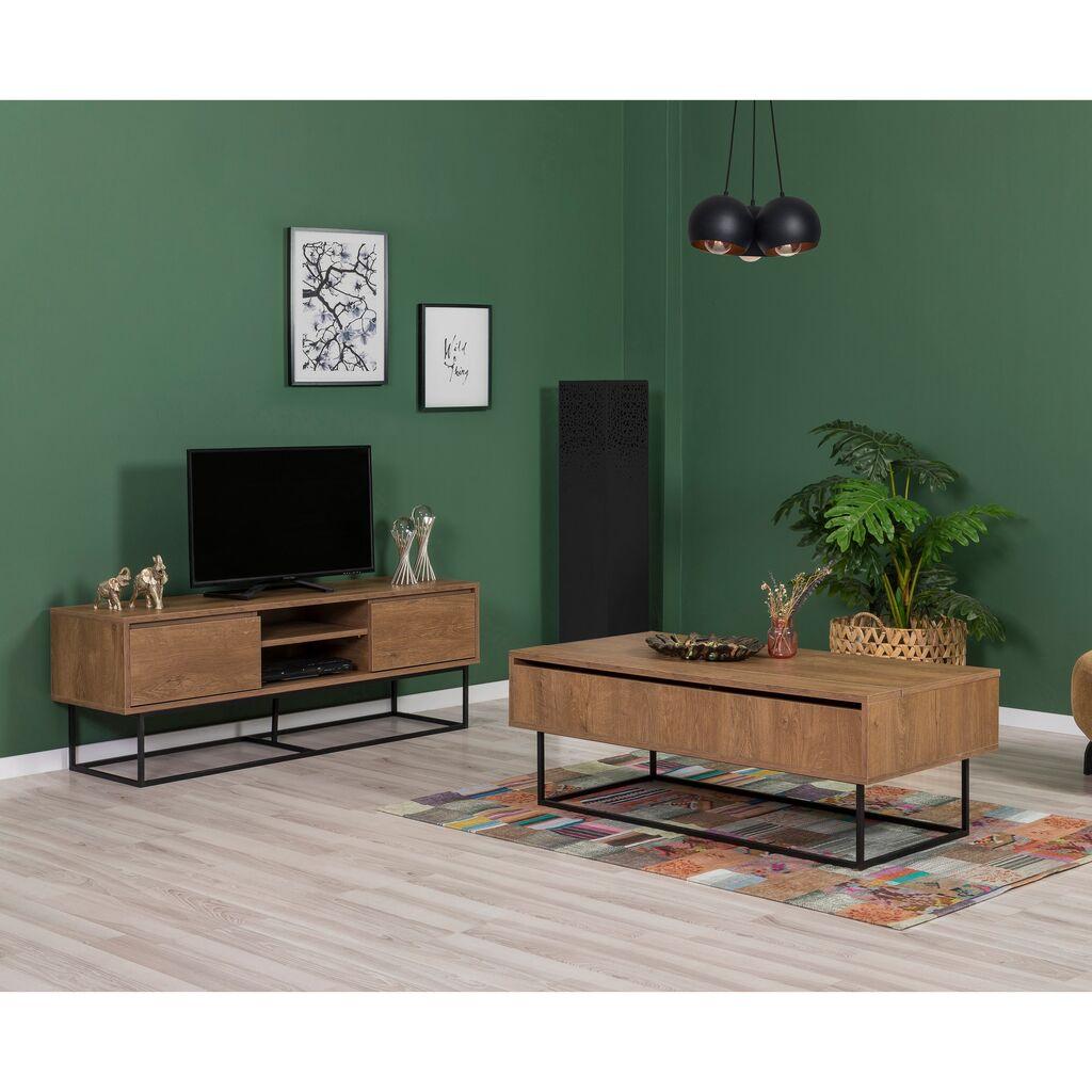Комода и клуб маса Hanah Home Set од орев