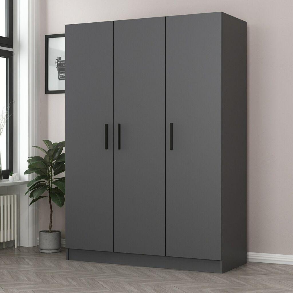 Гардеробер Ханах Хоум Кале 135x190x52см Антрацит