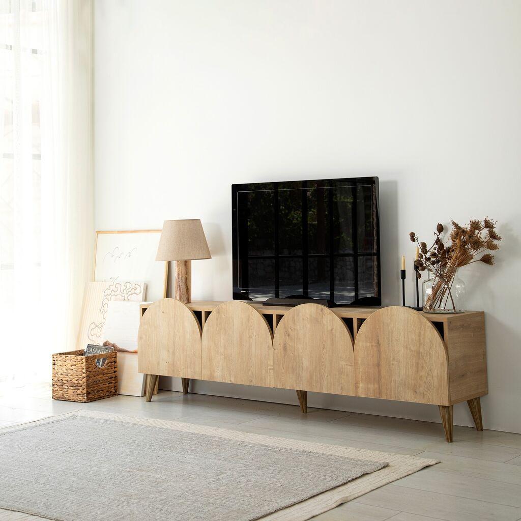 Полица за телевизор Hanah Home Mesta V2, кафеава