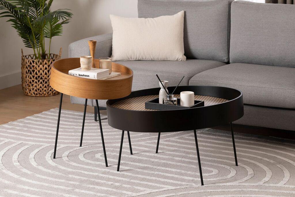 Клуб маса Hanah Home Ilo 40x60​x40 см беж-кафеава