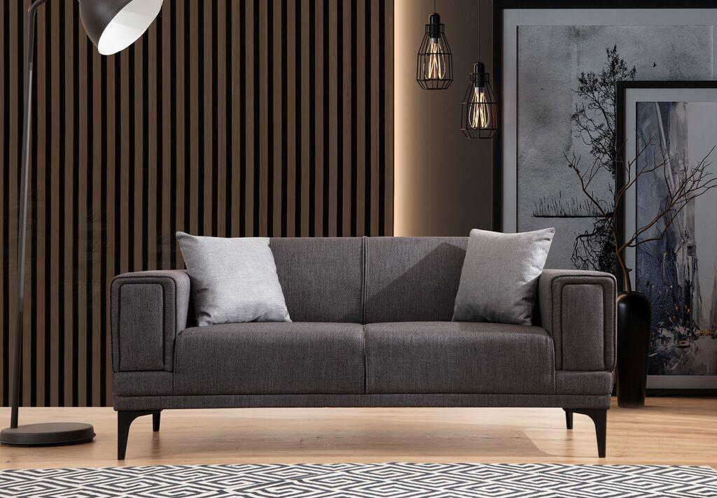 Atelier del Sofa Двосед Horizon 85x77x170cm Темно сива