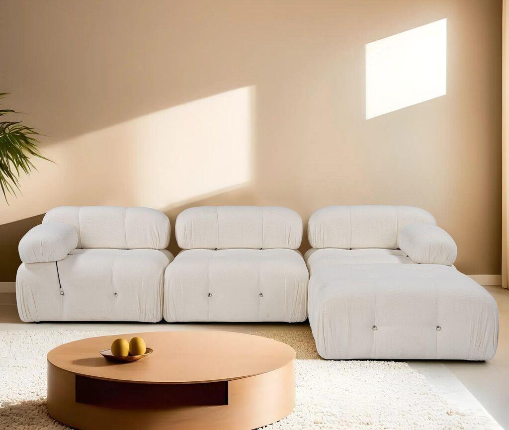 Аголна гарнитура Atelier del Sofa 95x75x288cm бела