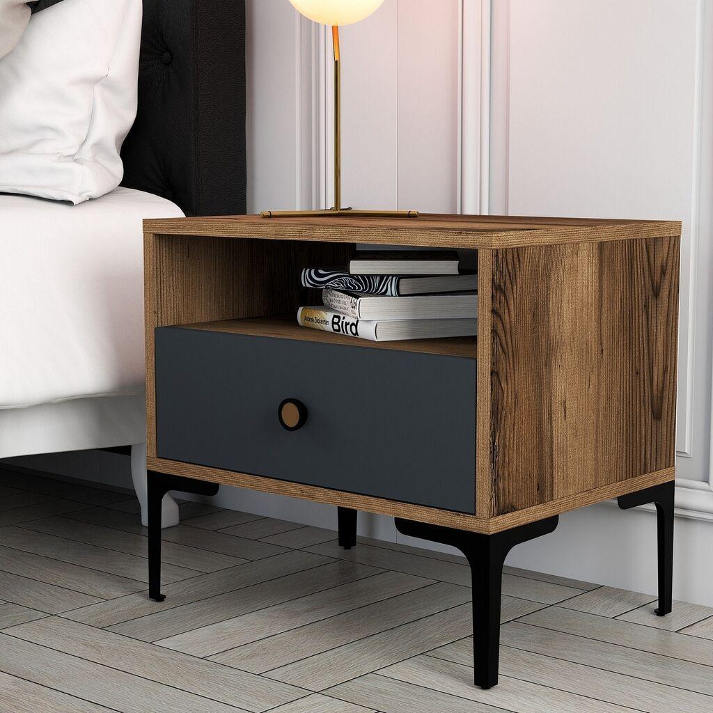 Ноќна масичка Hanah Home Lisbon 529 56x50.8x40см орев