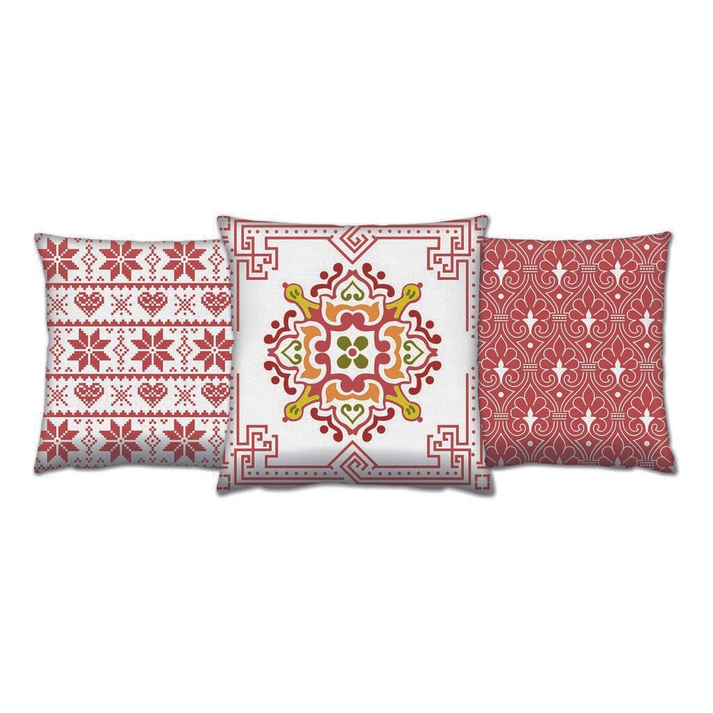 Комплет од 3 перници Aberto Design 43x43cm Шарени