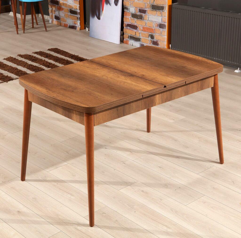 Трпезариска маса Hanah Home барокна 132x80x78.5 см орев