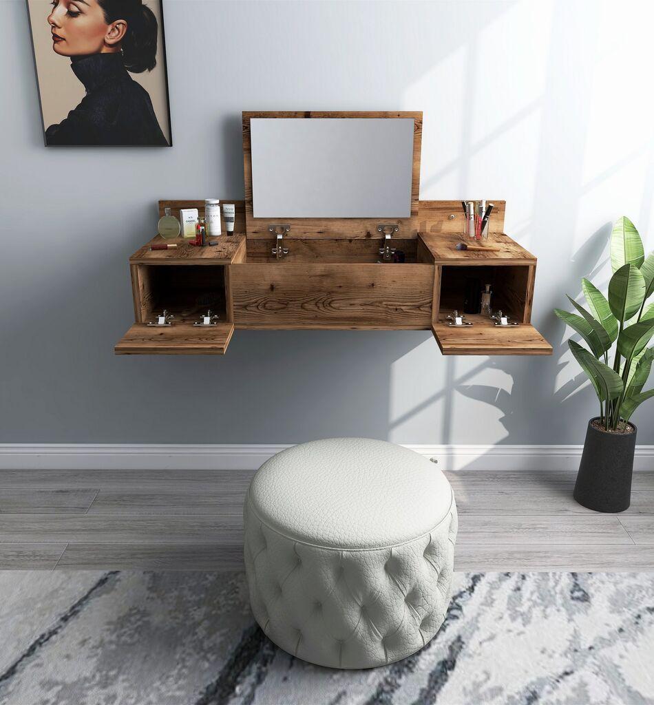 Маса за шминкање Hanah Home 100x33x39.1 см кафеава