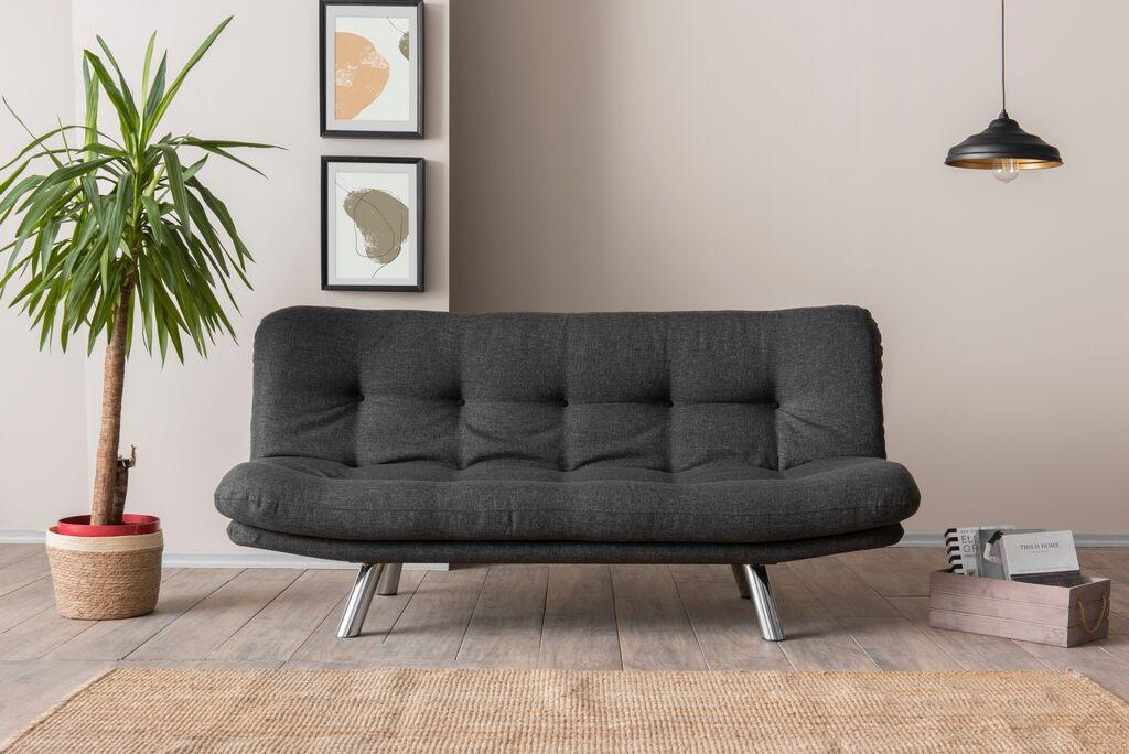 Atelier del Sofa Misa Мал тросед на кревет, темно сив